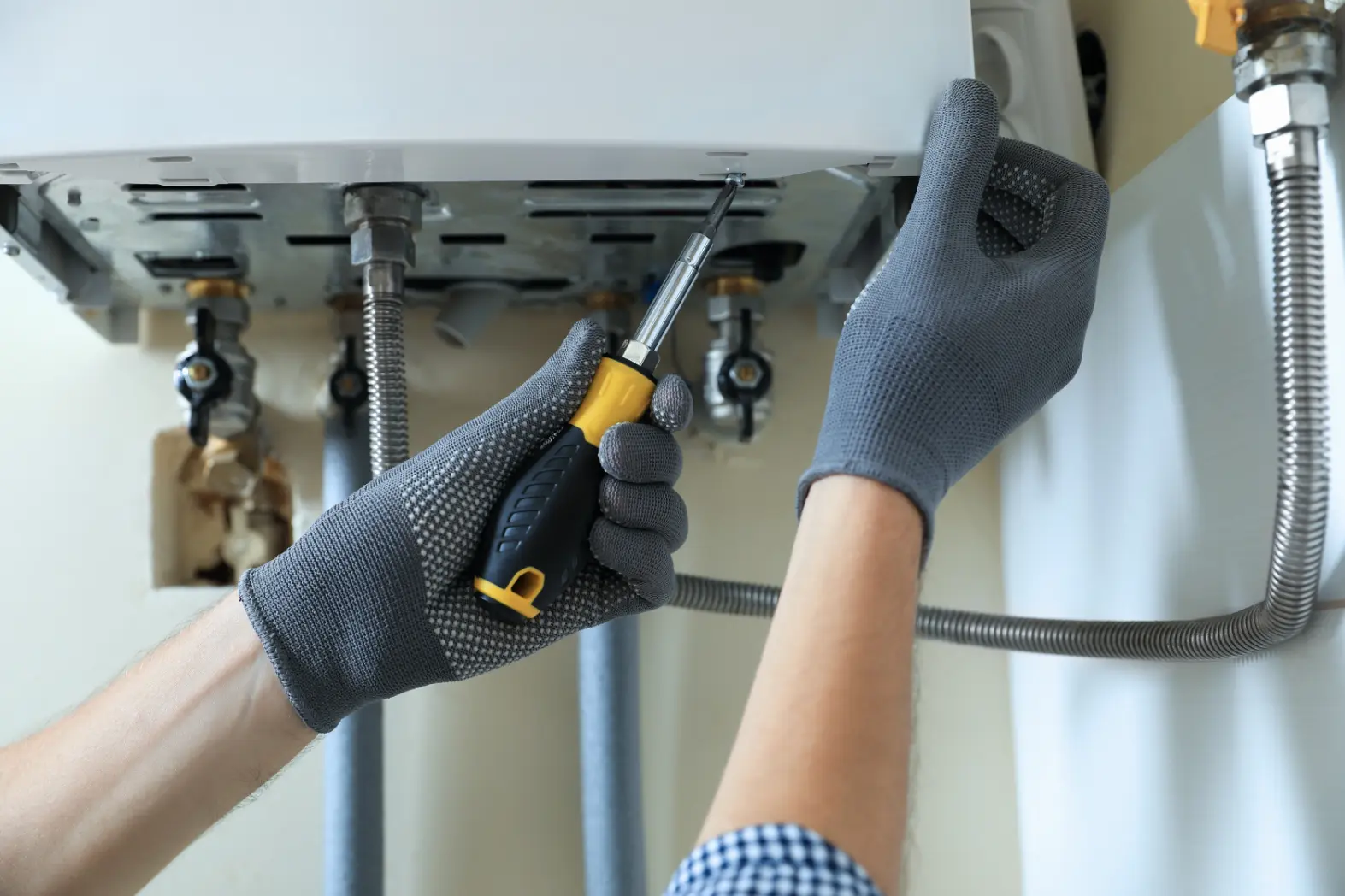 Water heater serviced as part of ongoing plumbing training and standards