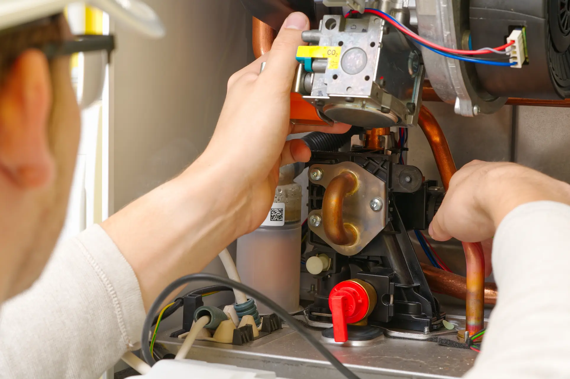 Electric water heater replaced with updated connections