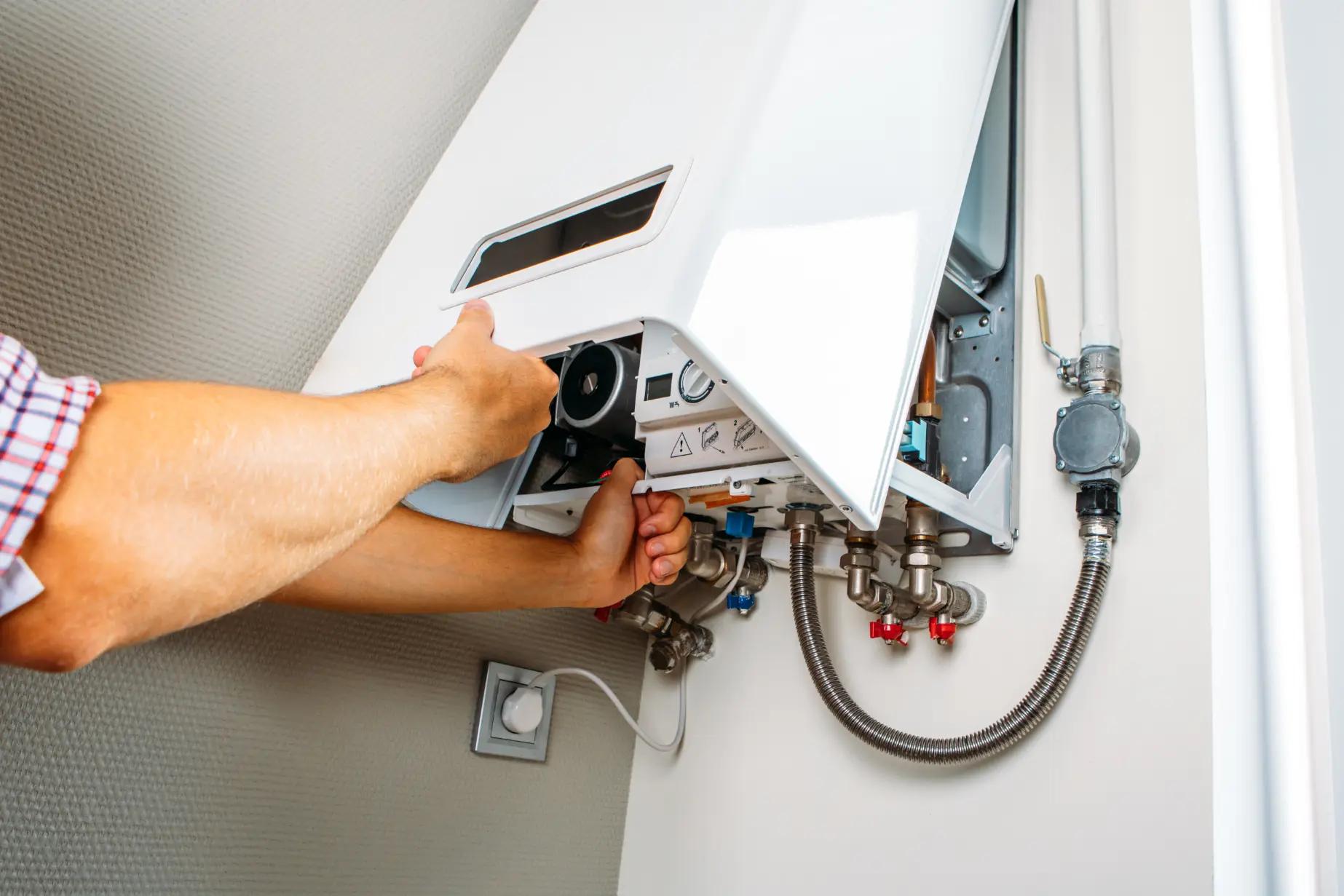 Newly installed water heater providing reliable hot water